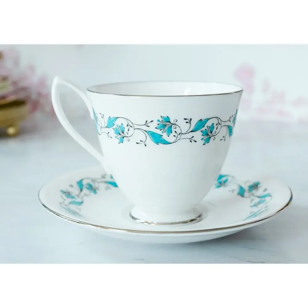 VTG 1950s Royal Albert Harmony Floral Teacup Set Cottage English Countryside MCM